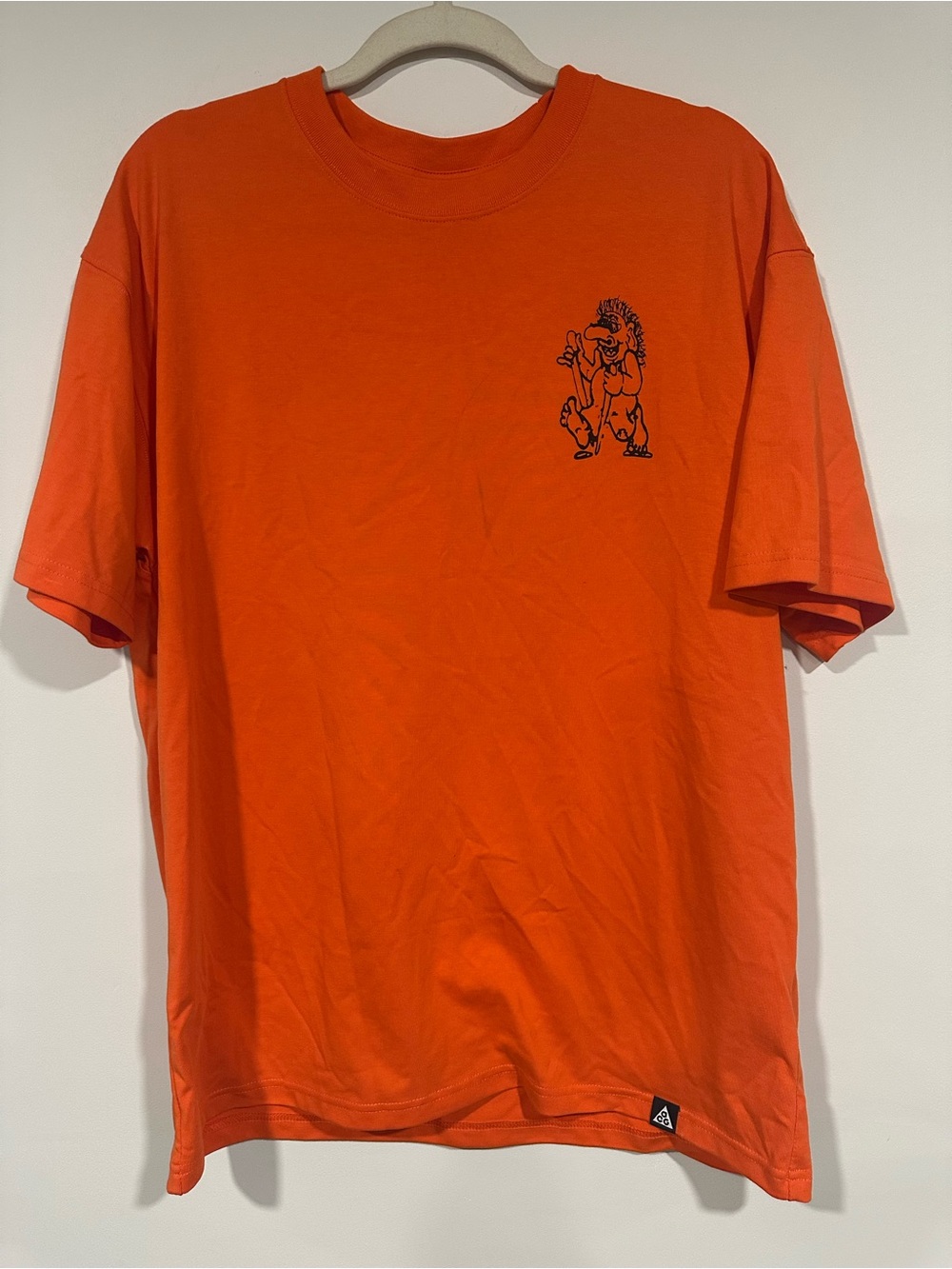 Deadstock Nike ACG Rush Orange Hiking Trolls Graphic Tee Size Medium